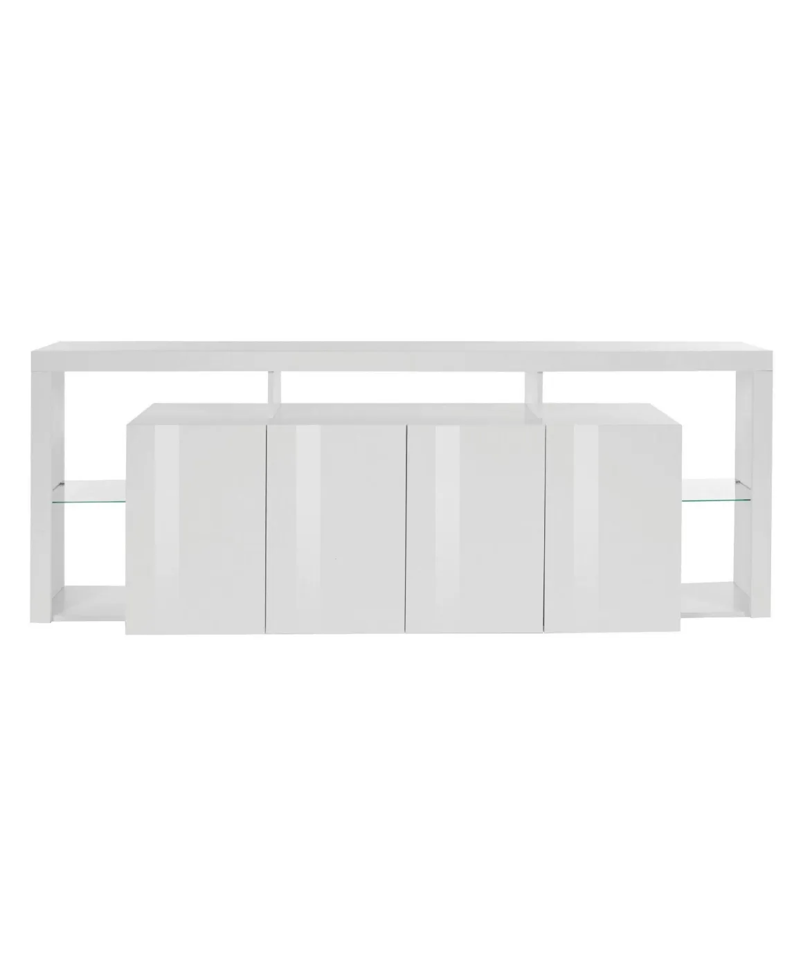 Credenza bianca 220x40x80h cm 4 ante - Atak