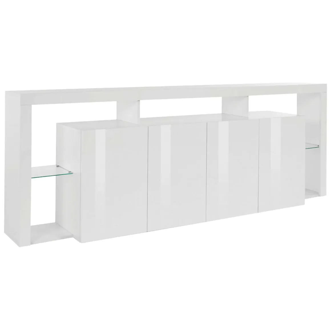 Credenza bianca 220x40x80h cm 4 ante - Atak