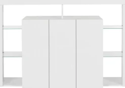 Cucina|Salotto > Dmora Credenza bianca 150x40x100h cm 3 ante - Bagnasco Bianco