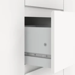 Credenza bianca 119x40x83h cm 2 ante e 3 cassetti - Zumpano