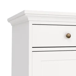 Credenza bianca 143x46x91h cm 3 ante e 3 cassetti - Asola