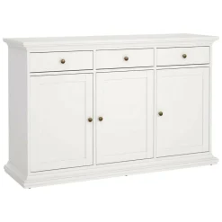 Credenza bianca 143x46x91h cm 3 ante e 3 cassetti - Asola