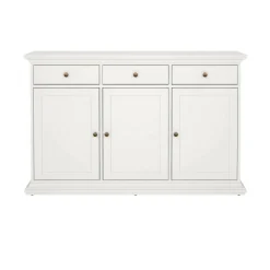Credenza bianca 143x46x91h cm 3 ante e 3 cassetti - Asola