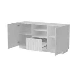 Credenza bianca 150x40x78h cm 2 ante e 1 cassetto - Serchio