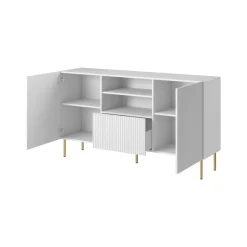 Credenza bianca 150x42x82h cm 2 ante e 1 cassetto - Stornara