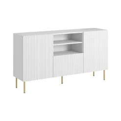 Credenza bianca 150x42x82h cm 2 ante e 1 cassetto - Stornara