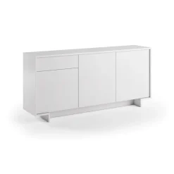 Credenza bianca 170x42x78h cm 3 ante e 1 cassetto - Aronne