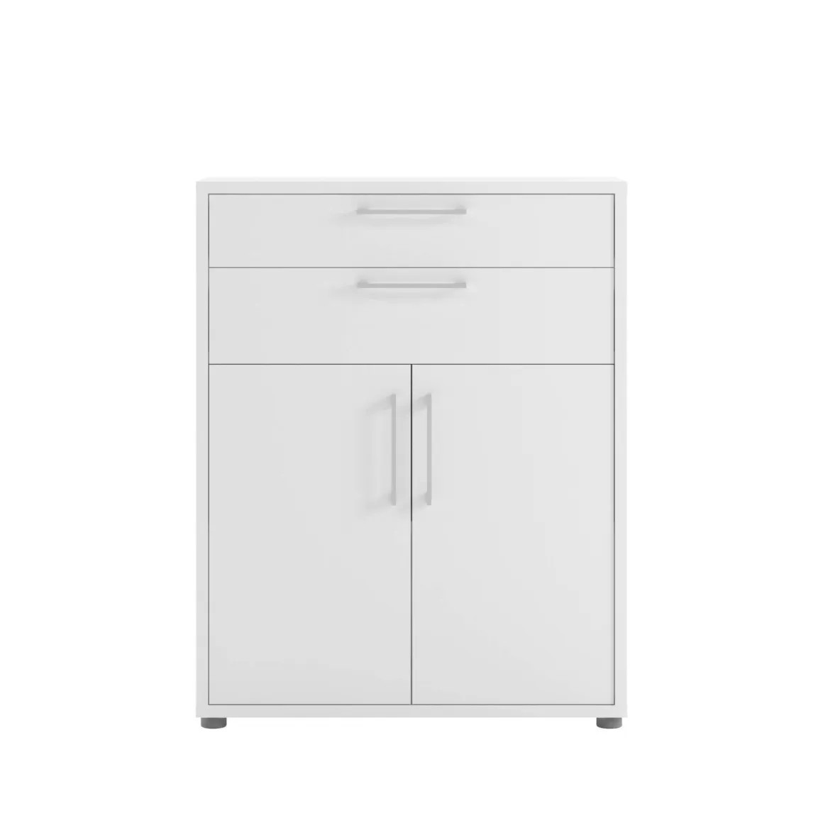 Credenza bianca 89x40x113h cm 2 ante e 2 cassetti - Agra