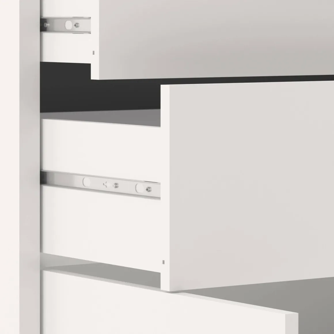 Credenza bianca 89x40x113h cm 2 ante e 2 cassetti - Agra