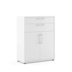Credenza bianca 89x40x113h cm 2 ante e 2 cassetti - Agra