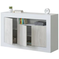 Credenza bianca 144x42x87h cm 3 ante - Ilizia