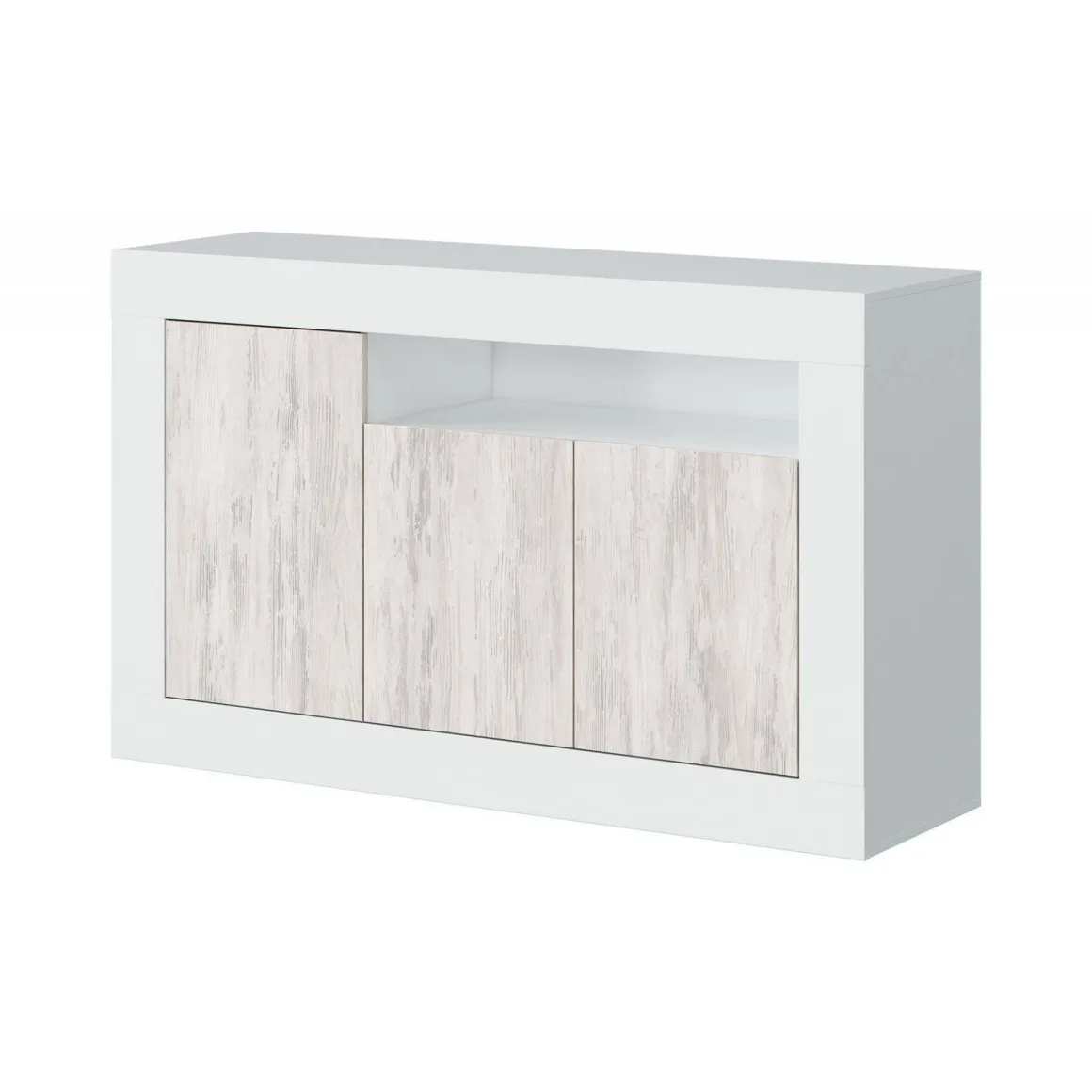 Credenza bianca 144x42x87h cm 3 ante - Ilizia