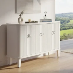 Credenza bianca 120x40x84h cm 3 ante - Lewis