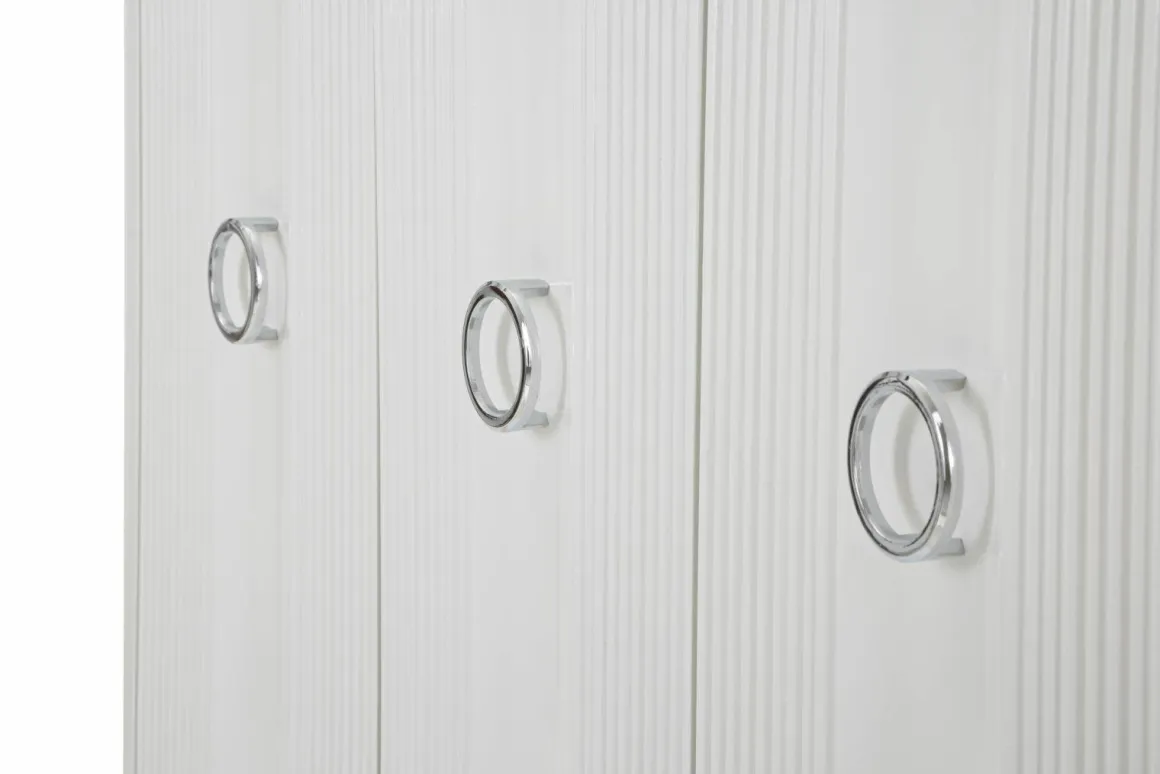 Credenza bianca 120x40x84h cm 3 ante - Lewis
