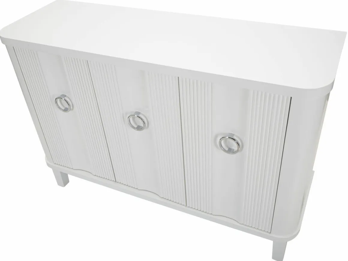 Credenza bianca 120x40x84h cm 3 ante - Lewis
