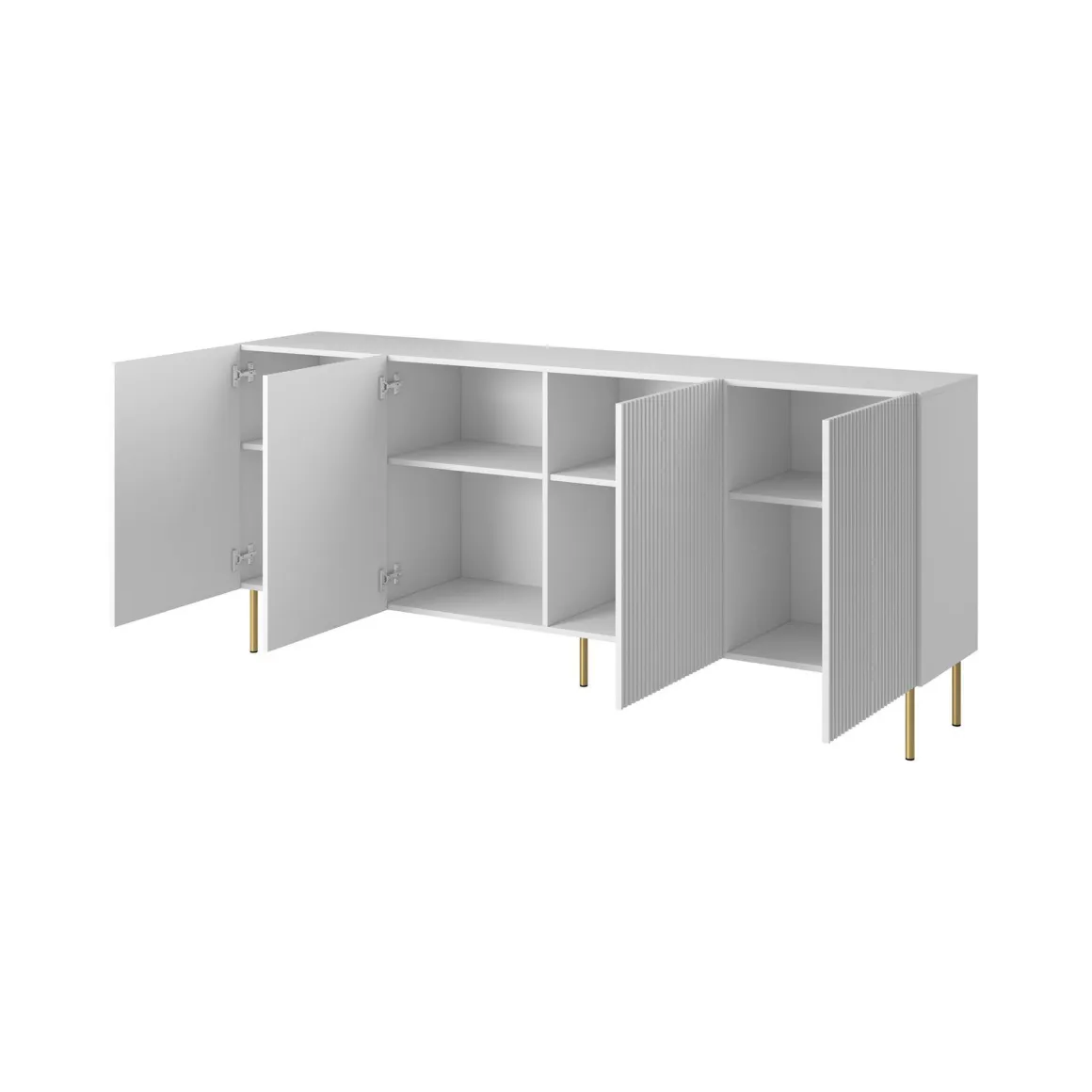 Credenza bianca 200x42x82h cm 4 ante - Londa