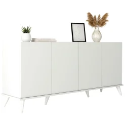 Credenza bianca 180x45x80h cm 4 ante - Paine