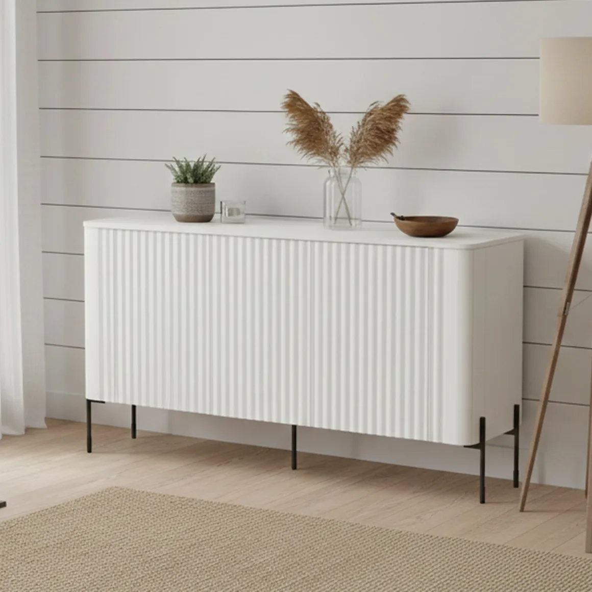 Credenza bianca 150x39x80h cm 3 ante - Susegana