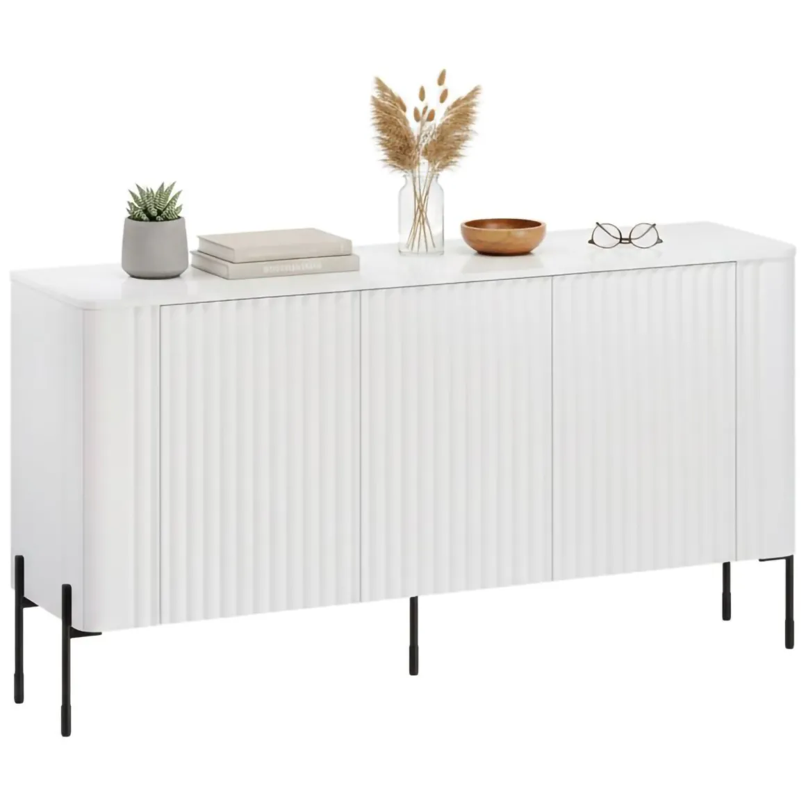 Credenza bianca 150x39x80h cm 3 ante - Susegana