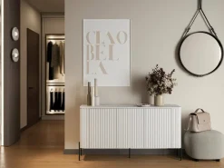 Credenza bianca 150x39x80h cm 3 ante - Susegana