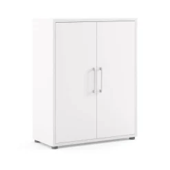 Madie|Credenze > Dmora Credenza bianca 89x40x113h cm 2 ante - Warszawa Bianco