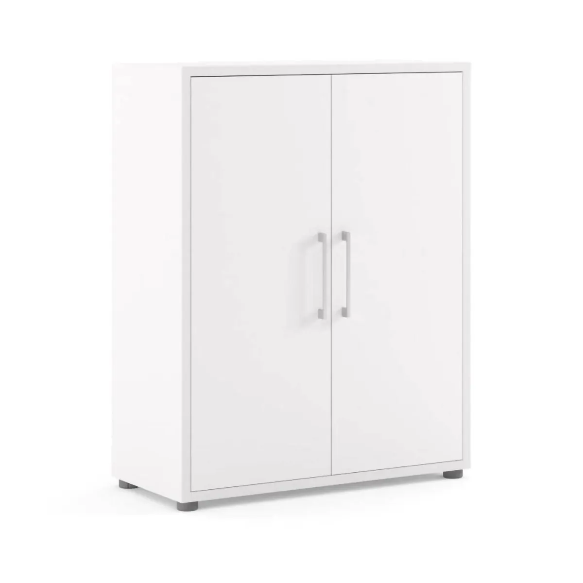 Madie|Credenze > Dmora Credenza bianca 89x40x113h cm 2 ante - Warszawa Bianco