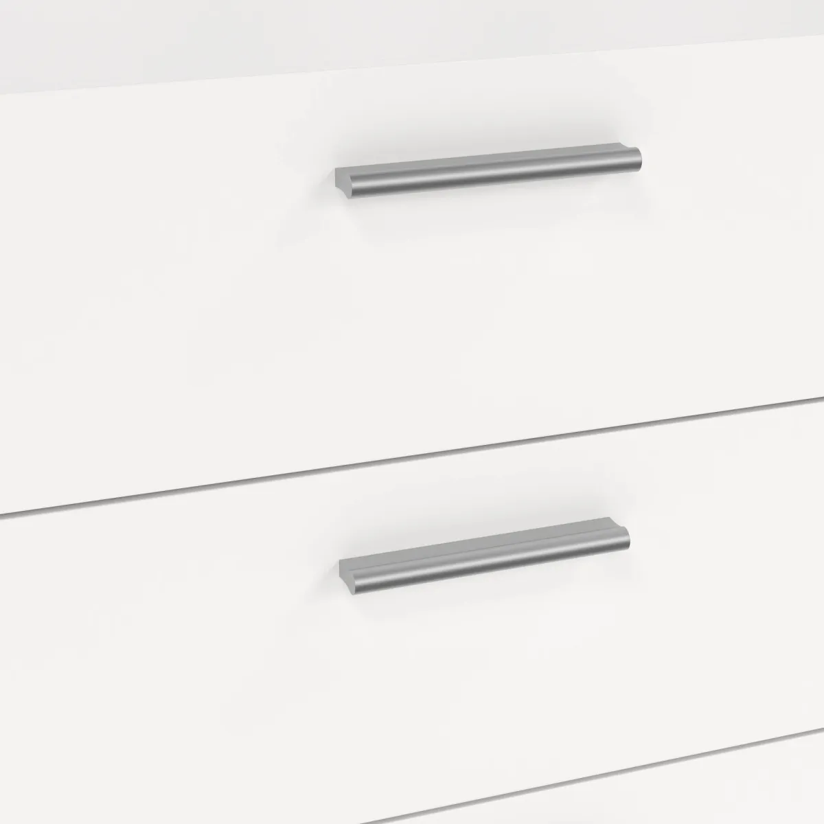 Madie|Credenze > Dmora Credenza bianca 140x40x81h cm 8 cassetti - Phethai Bianco