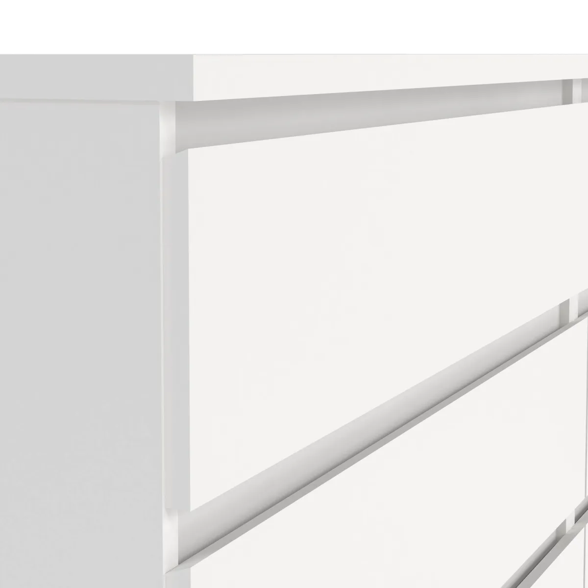 Madie|Credenze > Dmora Credenza bianca 153x50x70h cm 6 cassetti - Abacadabra Bianco