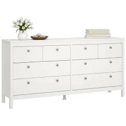 Credenza bianca 159x38x79h cm 8 cassetti - Kovsova