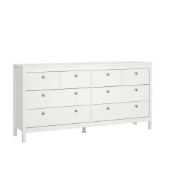 Credenza bianca 159x38x79h cm 8 cassetti - Kovsova