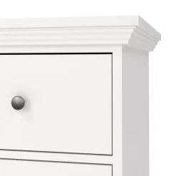 Madie|Credenze > Dmora Credenza bianca 163x51x88h cm 6 cassetti - Hibaru Bianco
