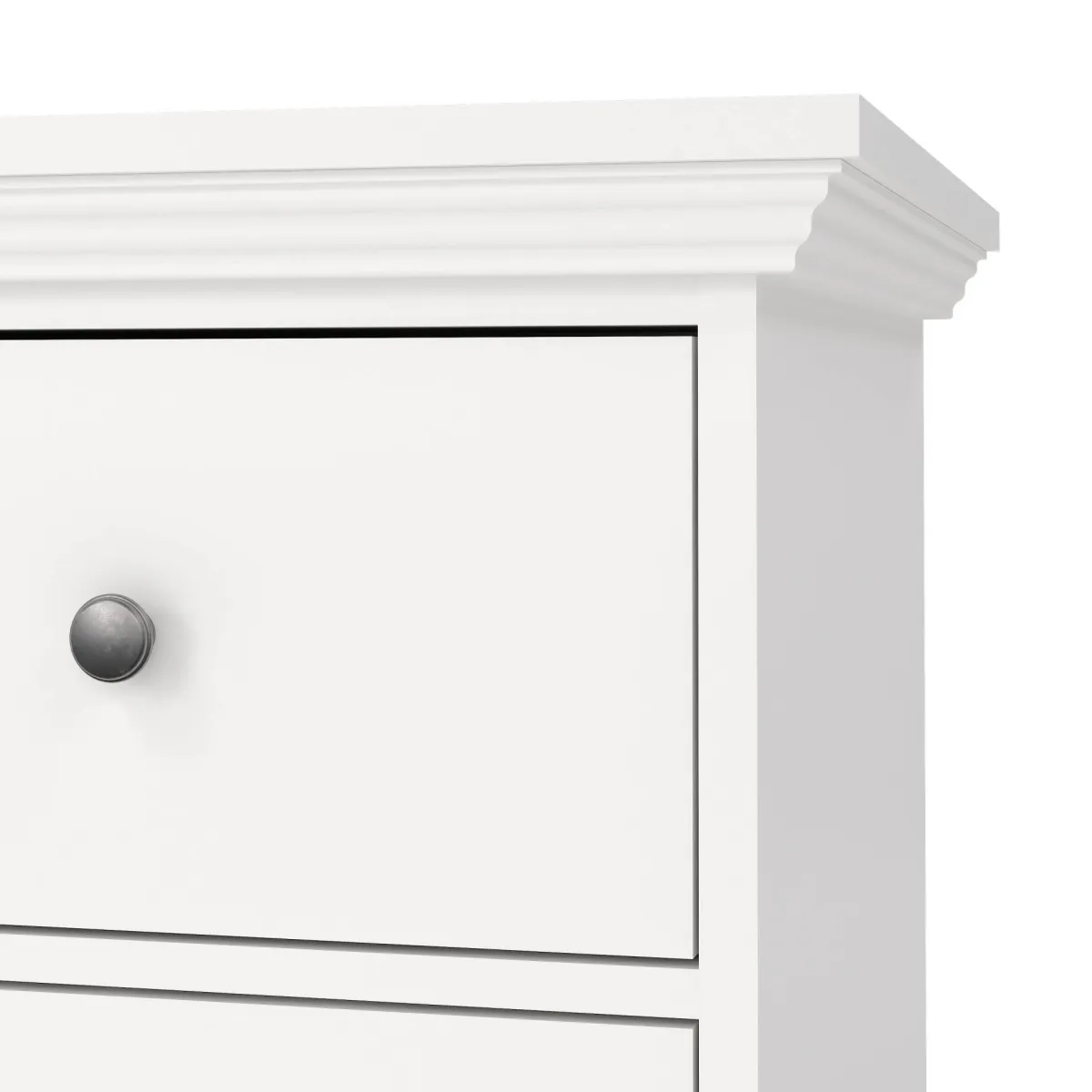 Madie|Credenze > Dmora Credenza bianca 163x51x88h cm 6 cassetti - Hibaru Bianco