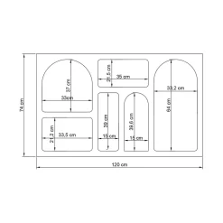 Cucina|Madie > Dmora Credenza bianca 120x37x74h cm 5 vani - Arsenio Bianco