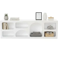 Credenza bianca 160x38x51h cm 7 vani - Arsenio