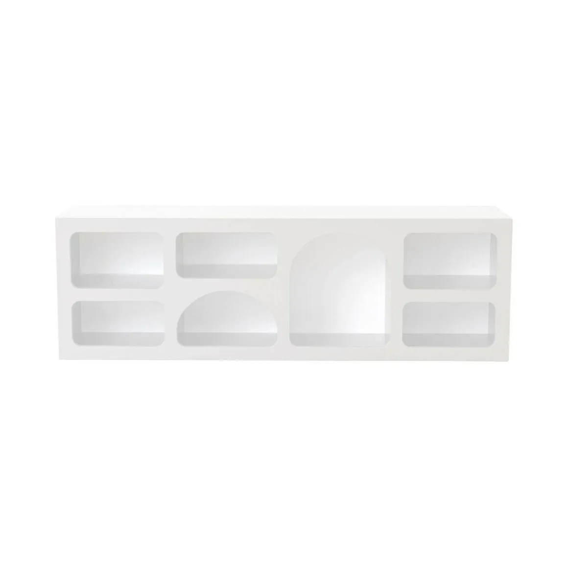 Credenza bianca 160x38x51h cm 7 vani - Arsenio