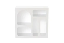 Credenza bianca 80x35x74h cm 4 vani - Arsenio