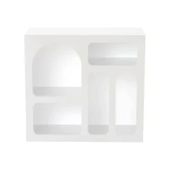 Credenza bianca 80x35x74h cm 4 vani - Arsenio