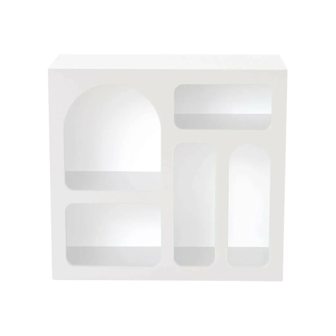 Credenza bianca 80x35x74h cm 4 vani - Arsenio