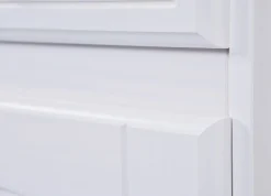 Madie > Dmora Credenza Bianco 2 Cassetti 4 Ripiani 90x45x181h cm, Apertura Battente, Scorrevole - Pattada Marrone Quercia, Bianco