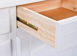 Credenza Bianco 2 Cassetti un Ripiano 88x43x87h cm, Apertura Battente - Pallare