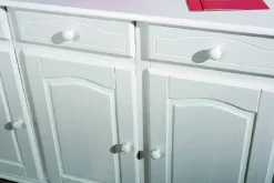 Credenza Bianco 3 Cassetti un Ripiano 130x43x87h cm, Apertura Battente - Gragnano