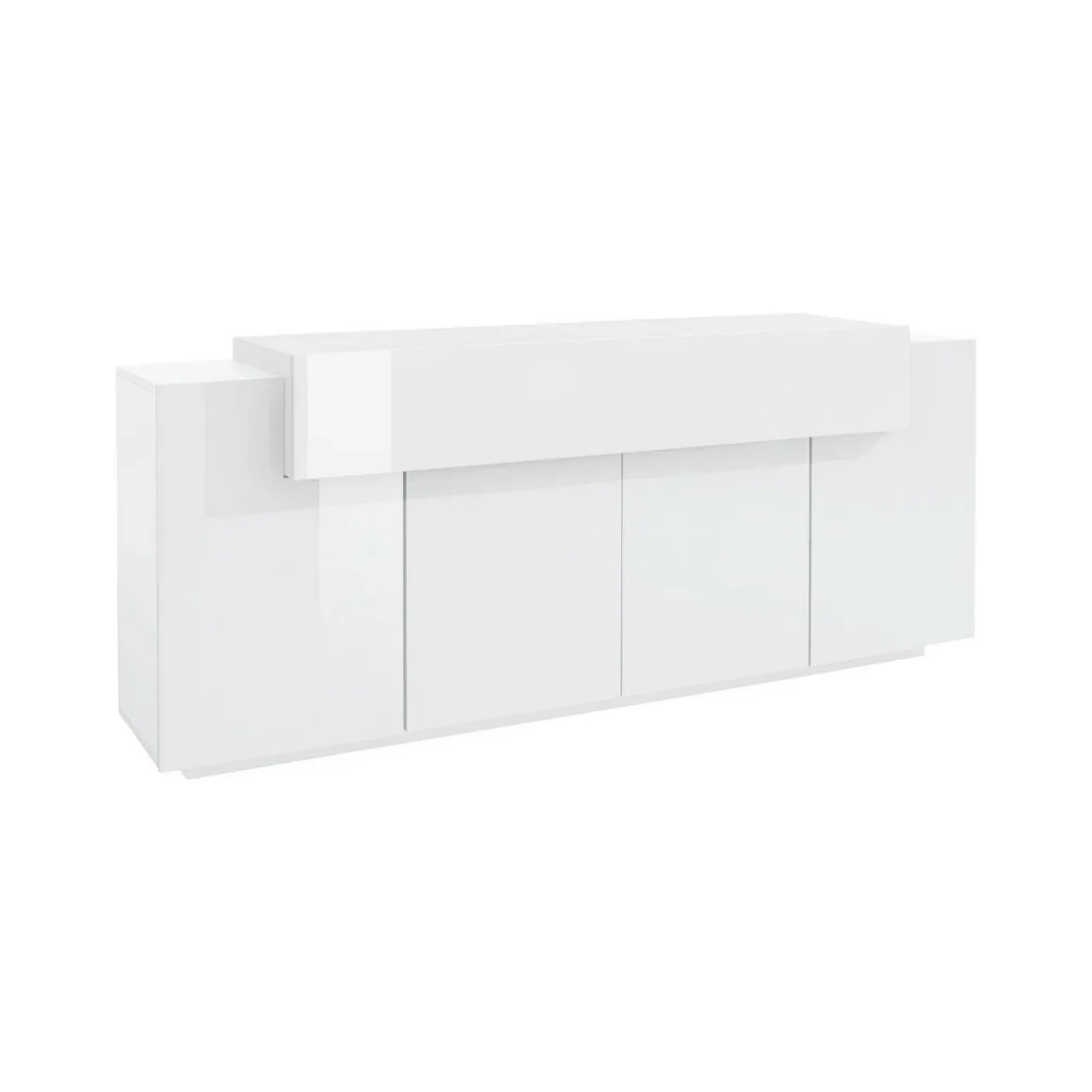 Credenza bianco lucida 220x45x85h cm 5 ante - Discordia