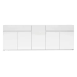Cucina|Madie > Dmora Credenza bianco lucida 79x43x86h cm 2 ante - Amento Bianco Lucido