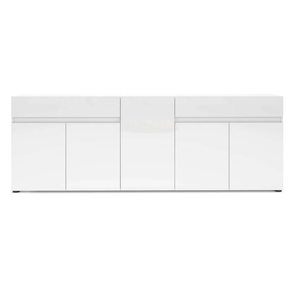 Cucina|Madie > Dmora Credenza bianco lucida 79x43x86h cm 2 ante - Amento Bianco Lucido