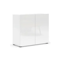 Credenza bianco lucida 90x38x79h cm 2 ante - Ortoclasio