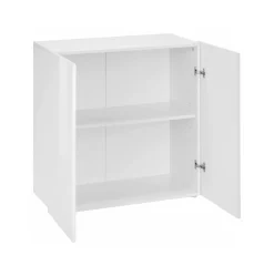Credenza bianco lucida 90x40x81h cm 2 ante e 2 cassetti - Anifares