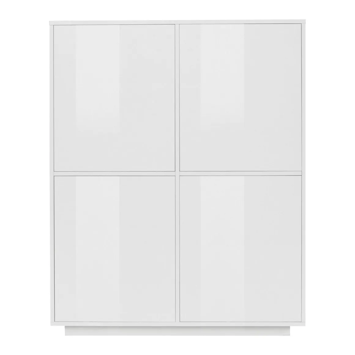 Credenza bianco lucida 100x41x126h cm 4 ante - Ara