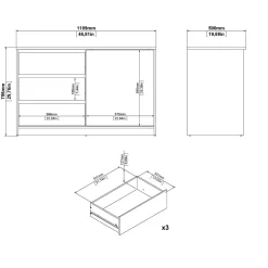 Cucina|Madie > Dmora Credenza bianco lucida 120x43x126h cm 4 ante - Abbabbau Bianco Lucido