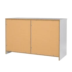 Cucina|Madie > Dmora Credenza bianco lucida 120x43x126h cm 4 ante - Abbabbau Bianco Lucido