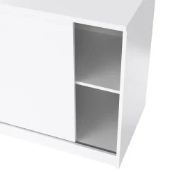 Credenza bianco lucida 118x50x75h cm 1 anta e 3 cassetti - Bebinca